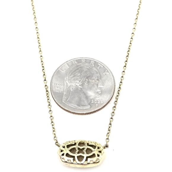 Kendra Scott Elisa Pendant Necklace Gold Filigree - Picture 7 of 16